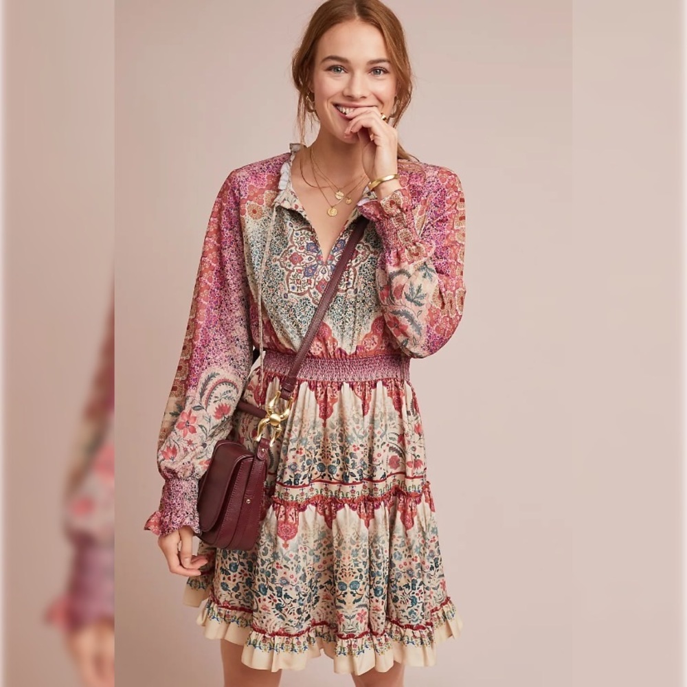 ANTHROPOLOGIE - Dakota Peasant Dress - Size SP